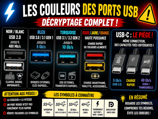La différence entre les ports USB | MarcoServices informatique Langon