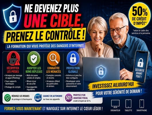 Formation à la prévention des arnaques internet et la cybersécurité à domicile à Langon, Bazas et La Réole | MarcoServices informatique Langon