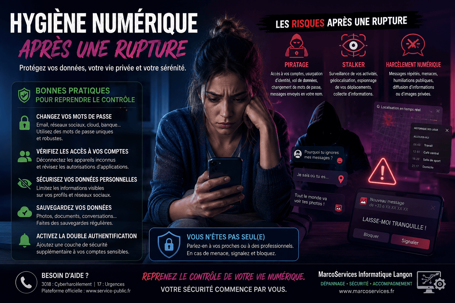hygiène numérique après une rupture amoureuse | MarcoServices informatique Langon